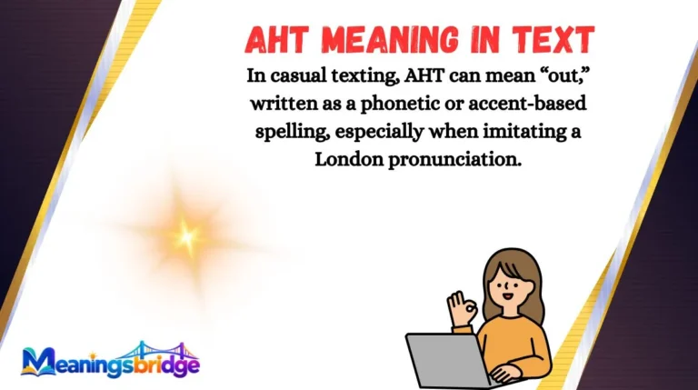 AHT Meaning in Text