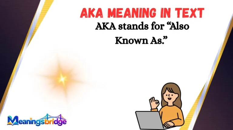 AKA Meaning in Text