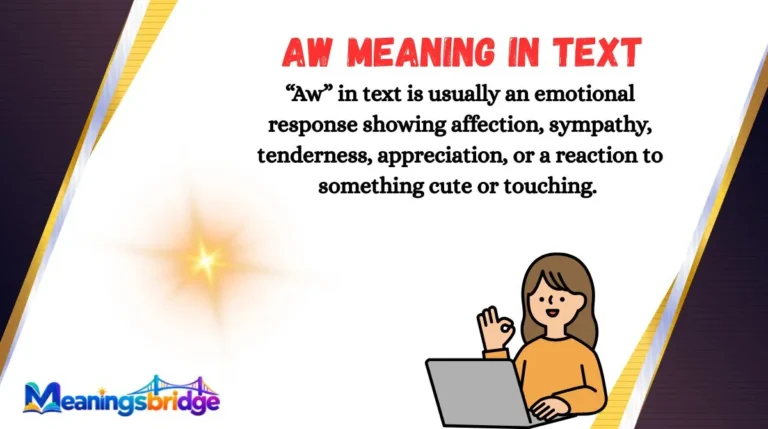AW Meaning in Text