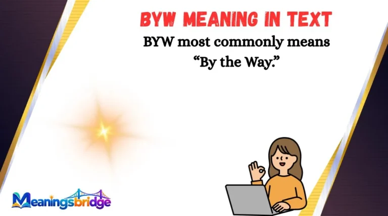 BYW Meaning in Text