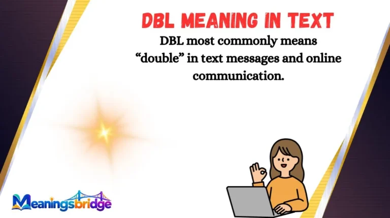 DBL Meaning in Text