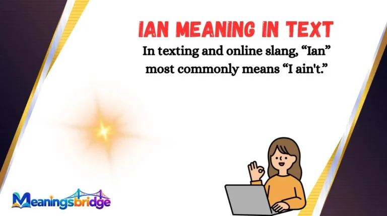 Ian Meaning in Text