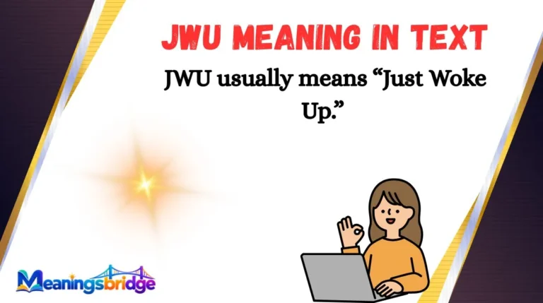JWU Meaning in Text