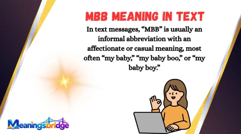 MBB Meaning in Text
