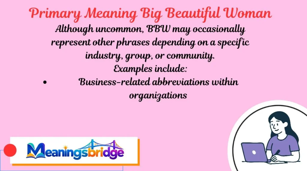 Primary Meaning Big Beautiful Woman