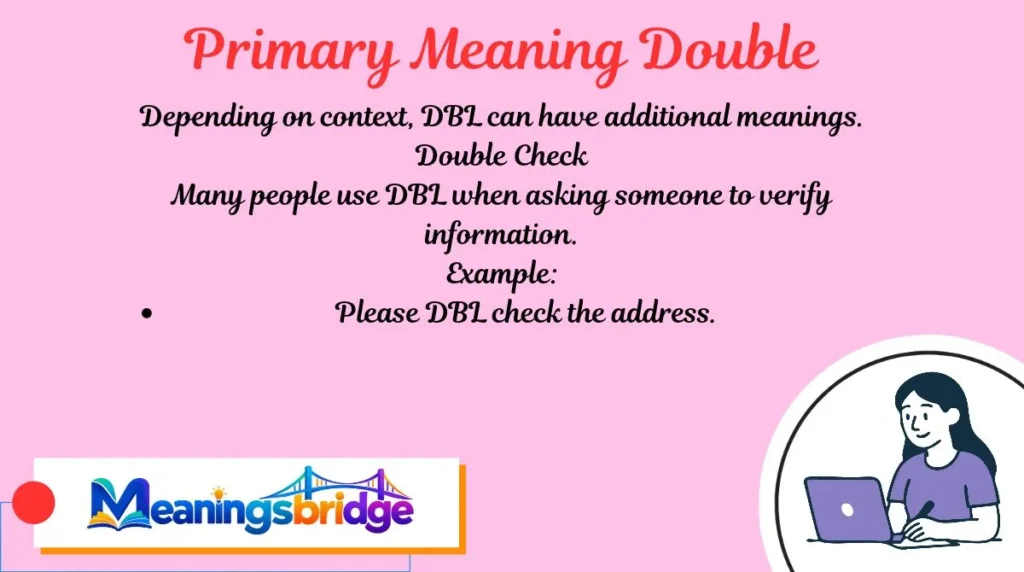 Primary Meaning Double