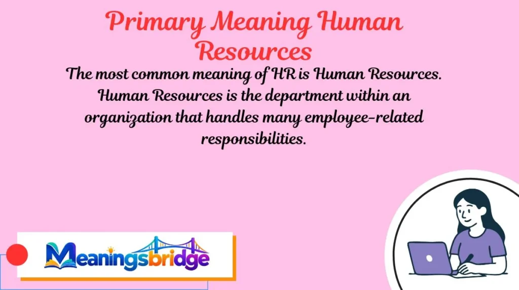 Primary Meaning Human Resources