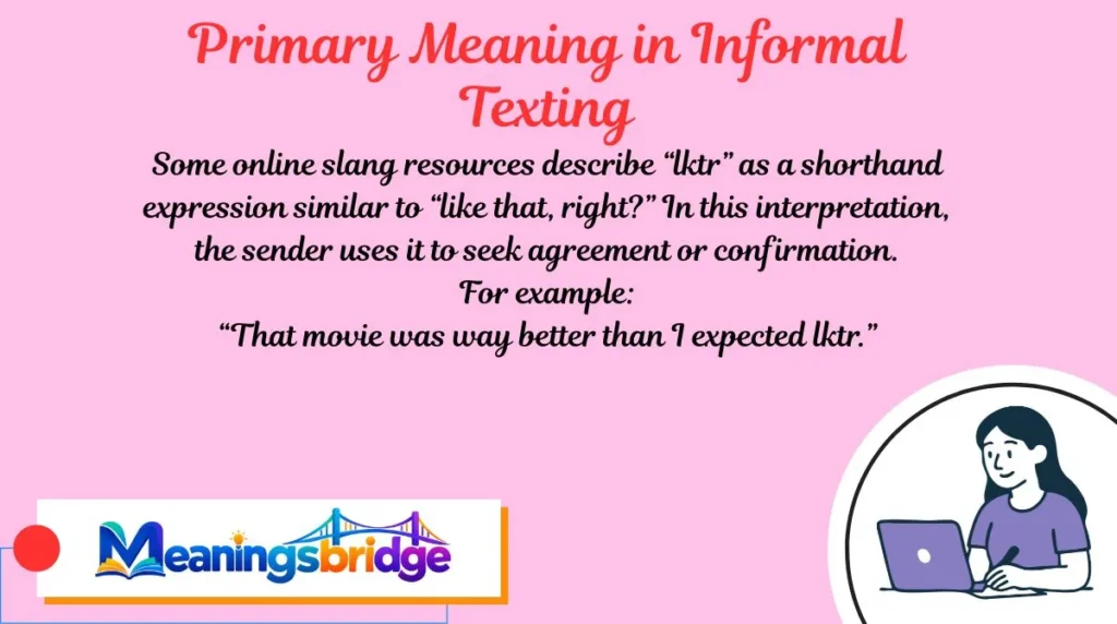 Primary Meaning in Informal Texting