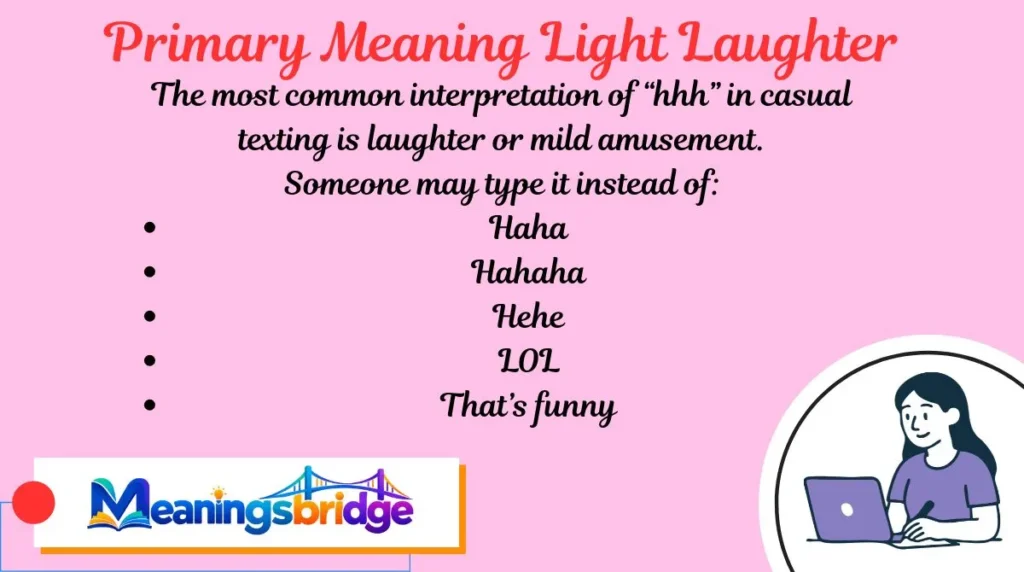 Primary Meaning Light Laughter