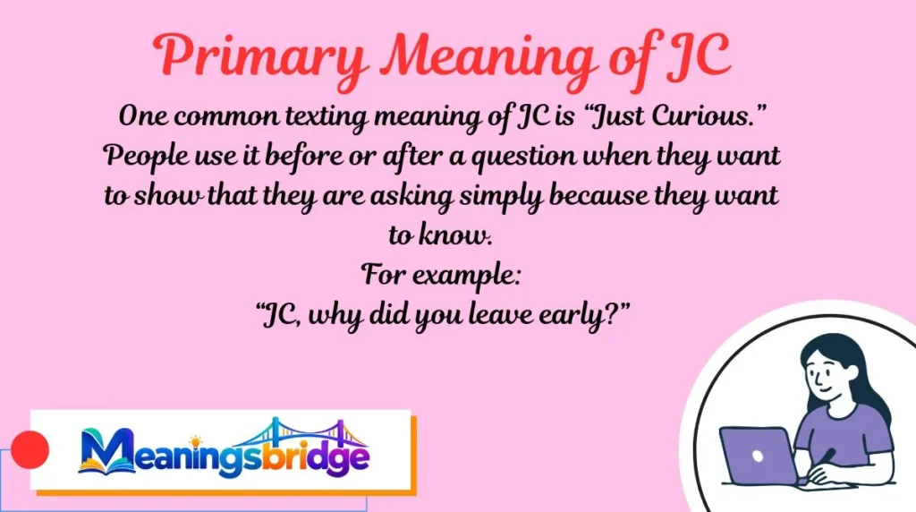 Primary Meaning of JC