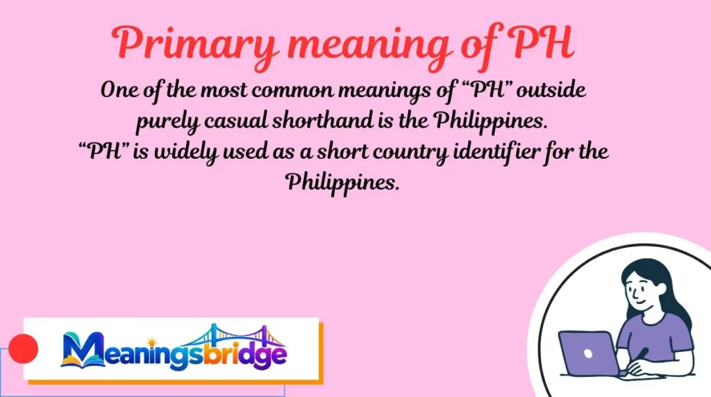 Primary meaning of PH
