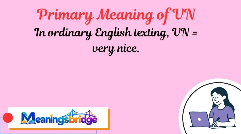 Primary Meaning of VN
