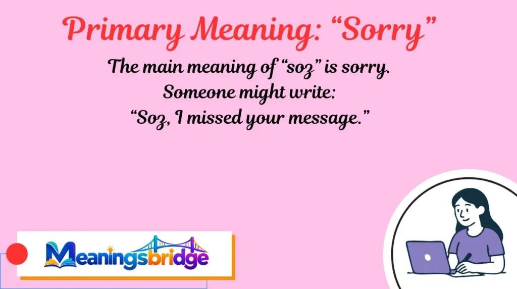Primary Meaning: “Sorry”