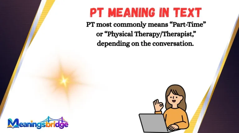 PT Meaning in Text