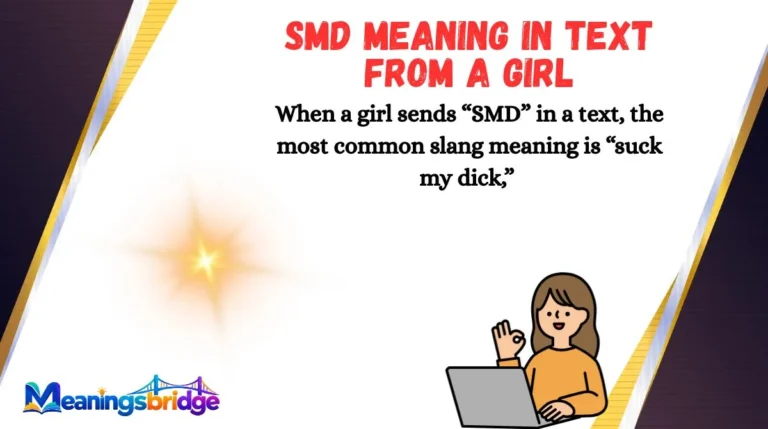 SMD Meaning in Text From a Girl