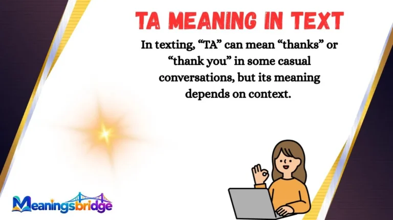 TA Meaning in Text