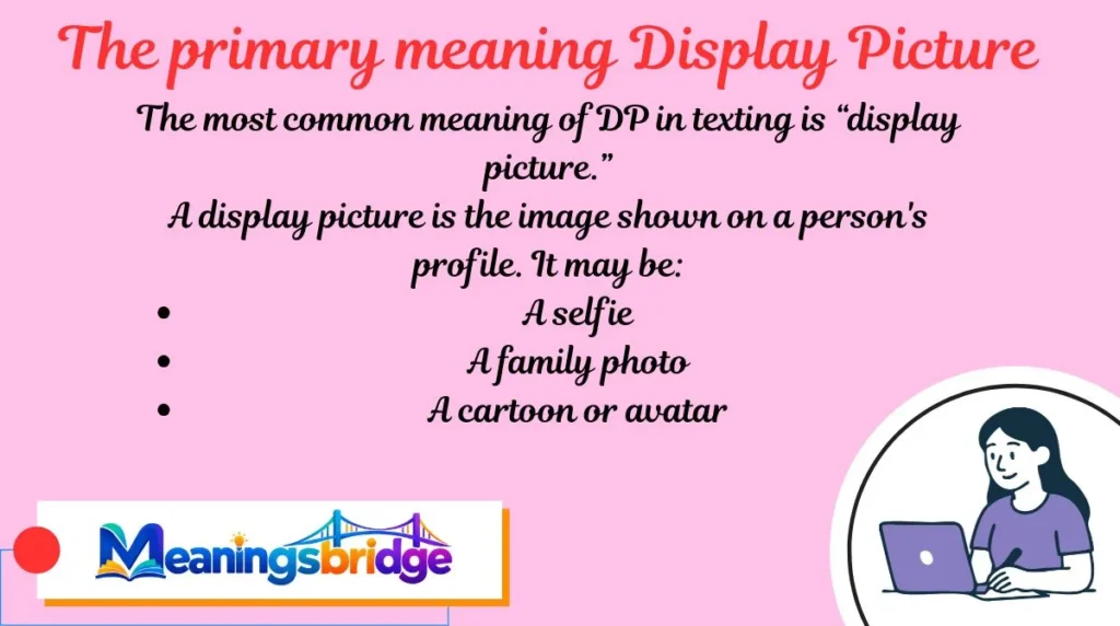 The primary meaning Display Picture