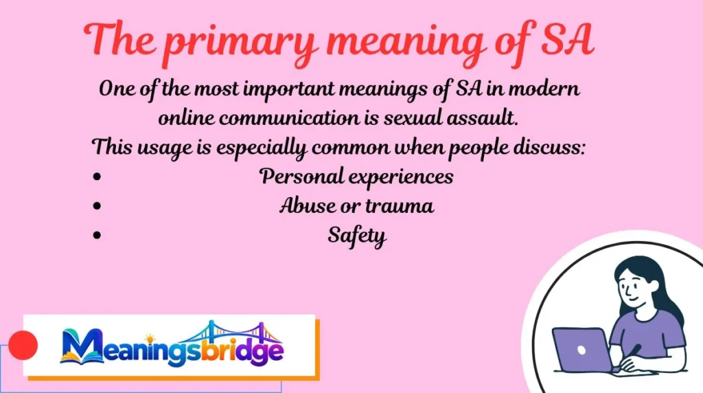 The primary meaning of SA