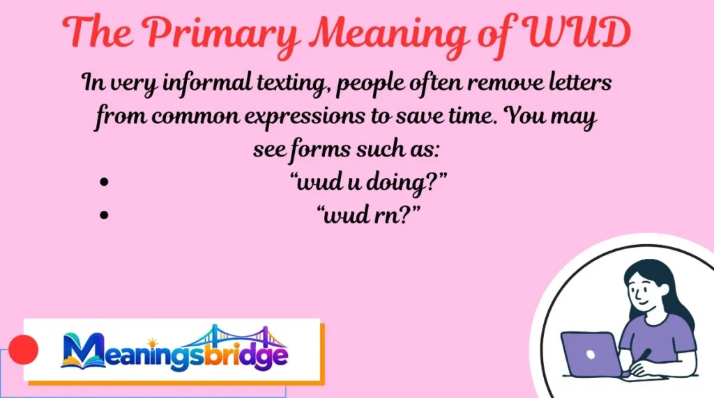 The Primary Meaning of WUD