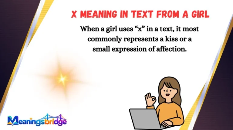 X Meaning in Text From a Girl