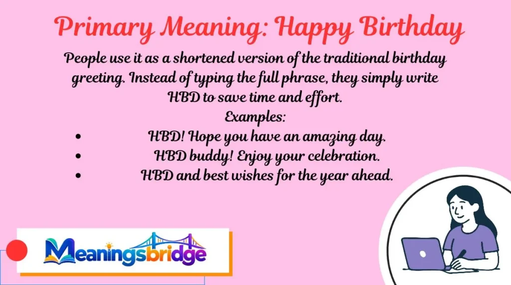 Primary Meaning: Happy Birthday