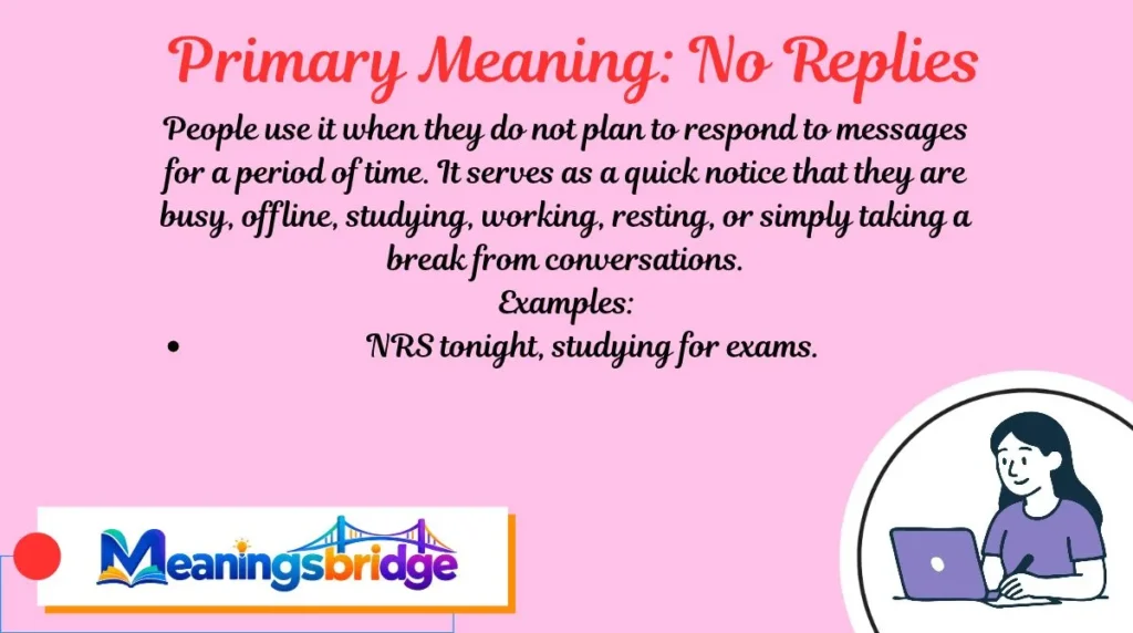 Primary Meaning: No Replies