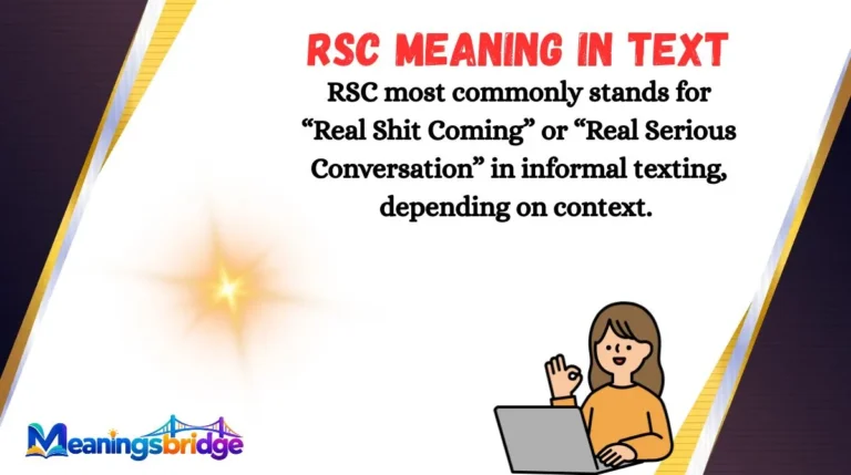 RSC Meaning in Text