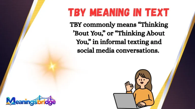 TBY Meaning in Text