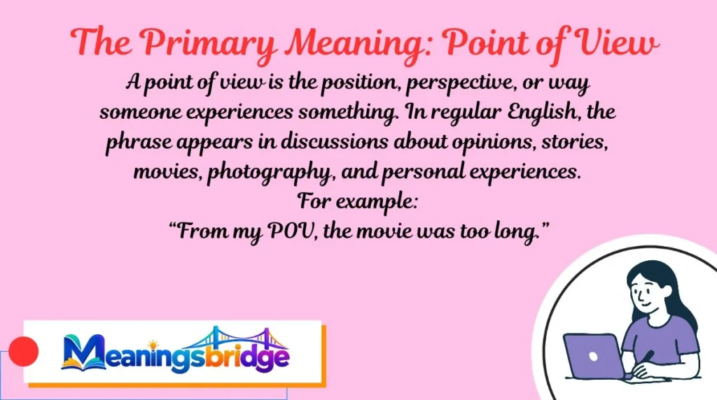 The Primary Meaning: Point of View